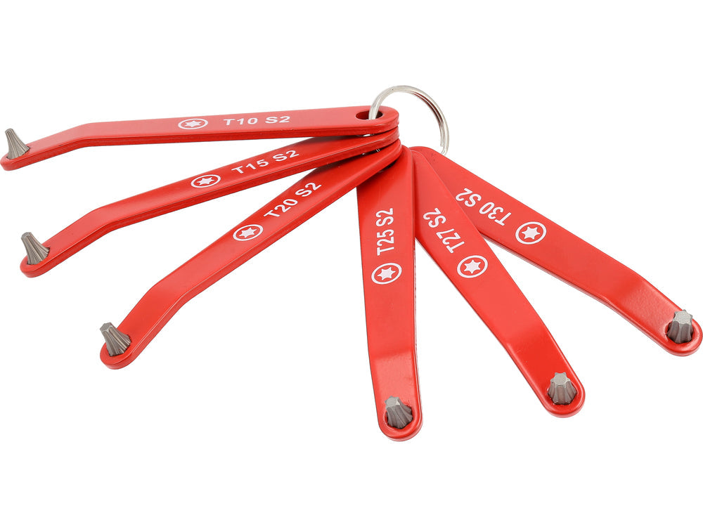 SCREWDRIVER SET | FOR HARD-TO-REACH AREAS | WITH HANGER | 5 PCS | TORX (YT-77751)