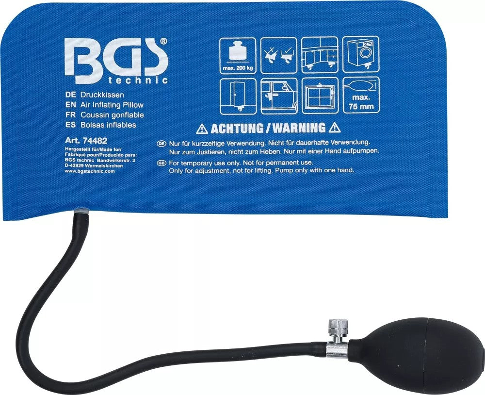 AIR INFLATING PILLOW | WITH HAND PUMP | RECTANGLE | 270 X 135 MM (74482B)