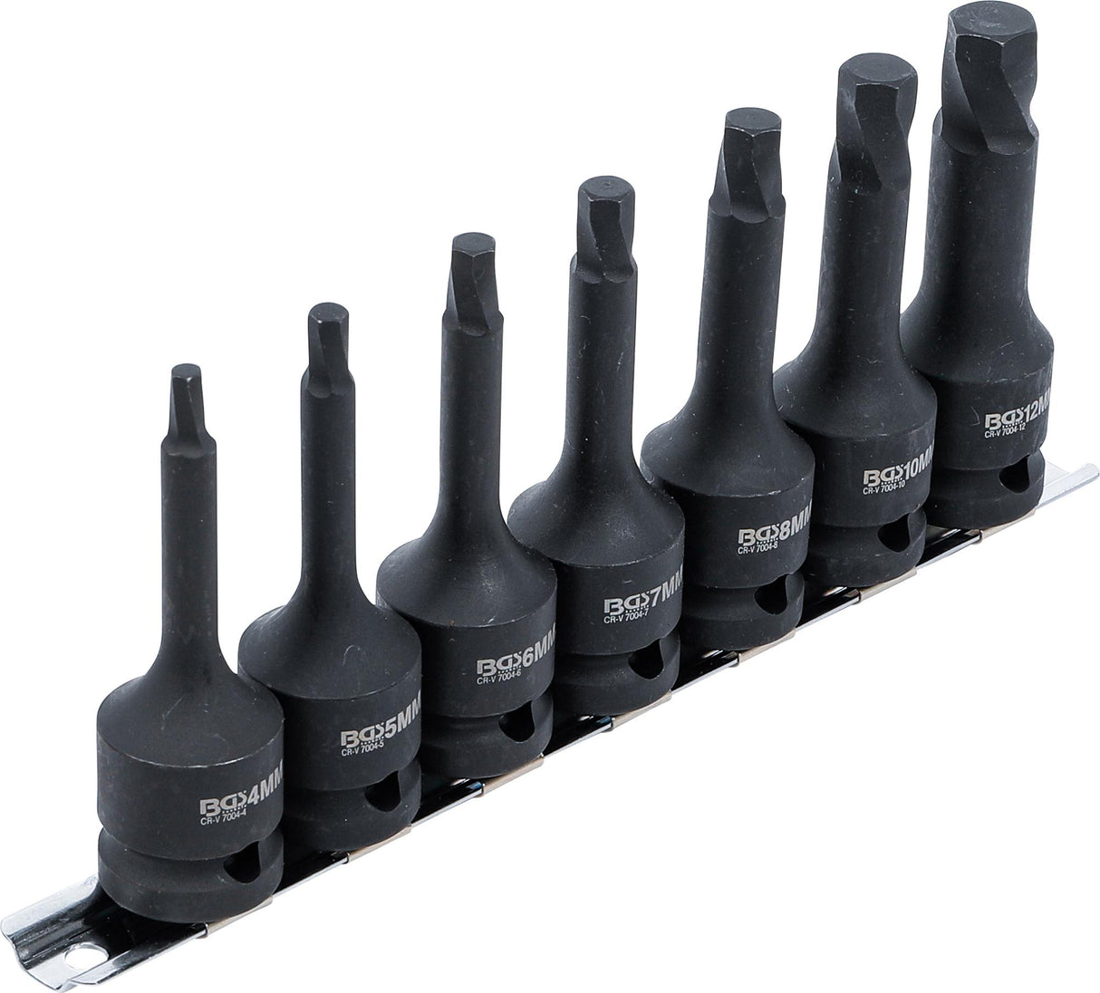 SCREW EXTRACTOR SET | 12.5 MM (1/2") DRIVE | FOR DAMAGED INTERNAL HEXAGON 4 - 12 MM | 7 PCS. (7004)