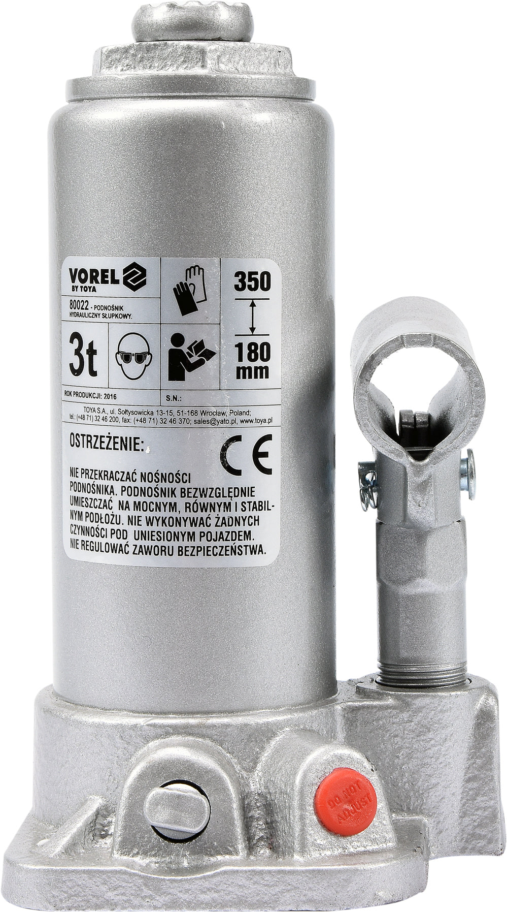 HYDRAULIC BOTTLE JACK 3T (80022)