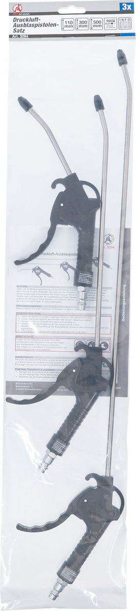 AIR BLOW GUN SET | 110 / 300 / 500 MM | 3 PCS. (3294)