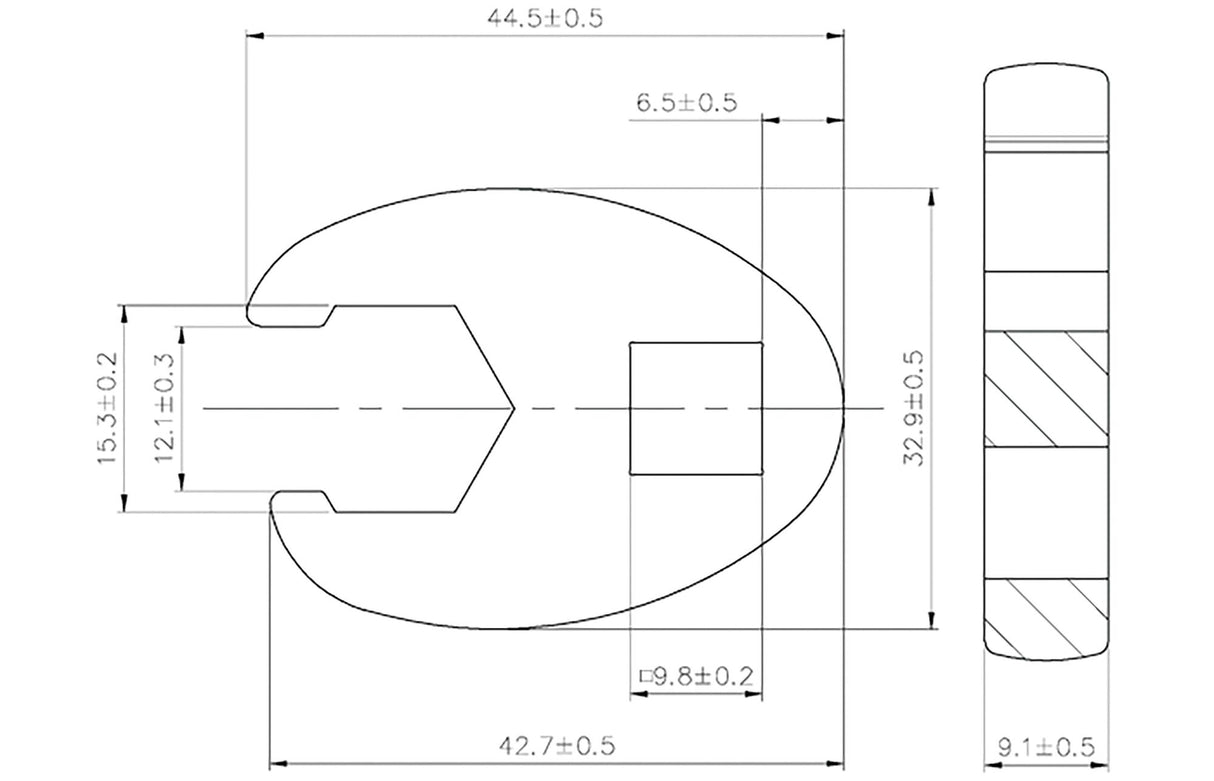 CROWFOOT SPANNER | 10 MM (3/8") DRIVE | 15 MM (1756-15)