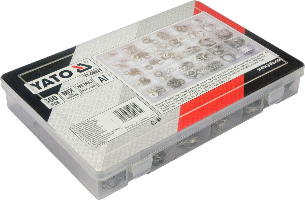 300 PCS ALUMINIUM SEALING RINGS ASSORTME (YT-06865)