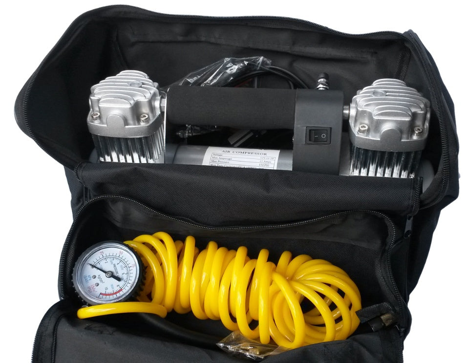 AIR COMPRESSOR | 2X40 MM CYLINDERS | DC12V | 150PSI 150L/MIN (BST1015)