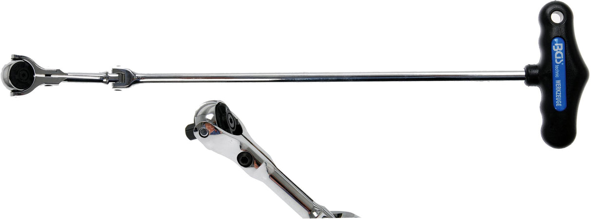 FLEXIBLE RATCHET WITH T-HANDLE | EXTERNAL SQUARE 6.3 MM (1/4") (2126)