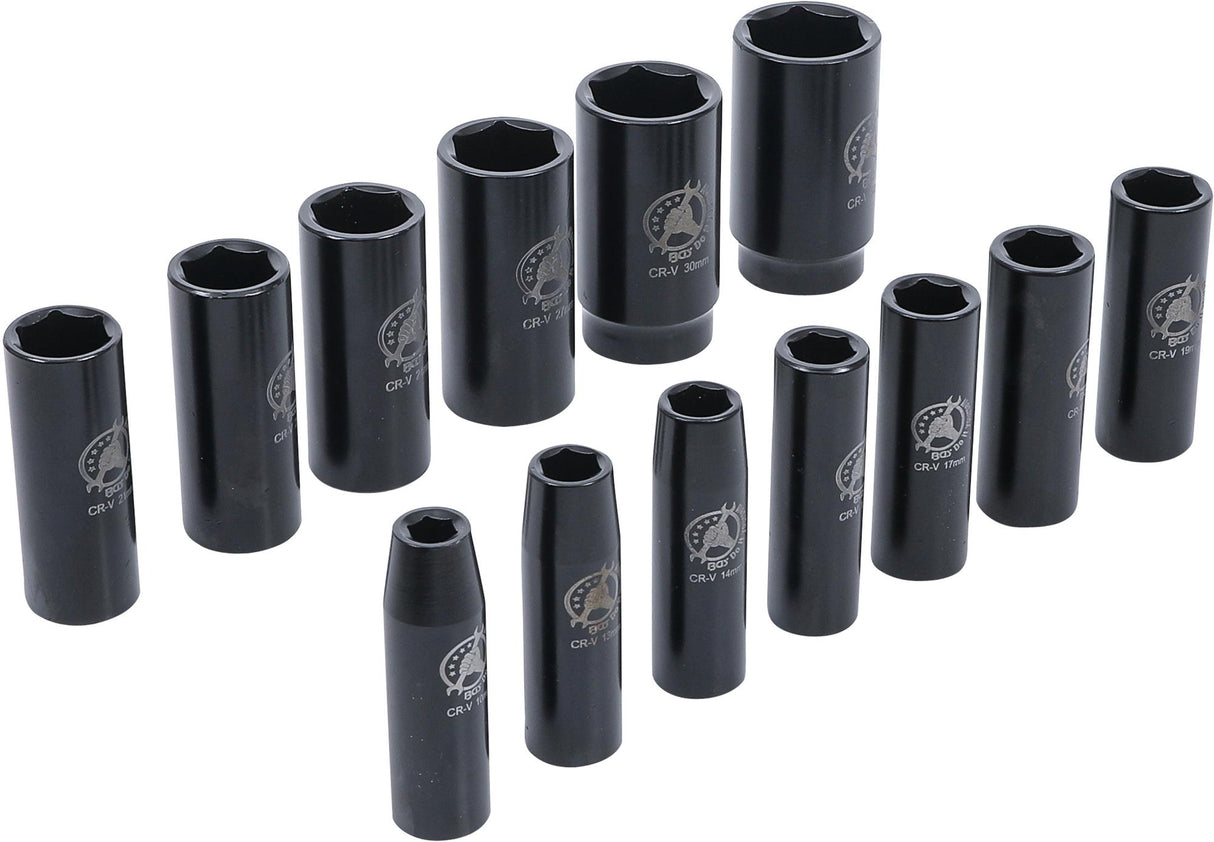 IMPACT SOCKET SET | 12.5 MM (1/2") DRIVE | 10-32 MM | 13 PCS. (95207)