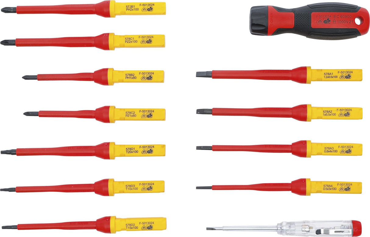 VDE SCREWDRIVER SET | WITH INTERCHANGEABLE BLADES | 13 PCS. (35814)
