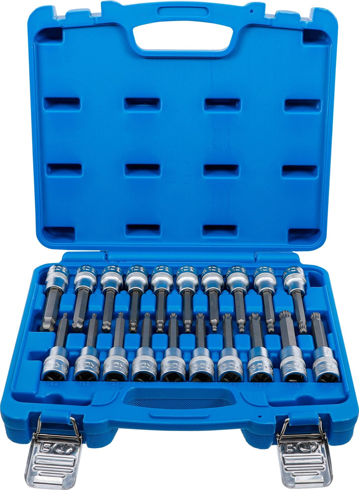 BIT SOCKET SET | 12.5 MM (1/2") DRIVE | INTERNAL HEXAGON, T-STAR (FOR TORX), SPLINE (FOR XZN) WITH BALL HEAD | 20 PCS. (5170)