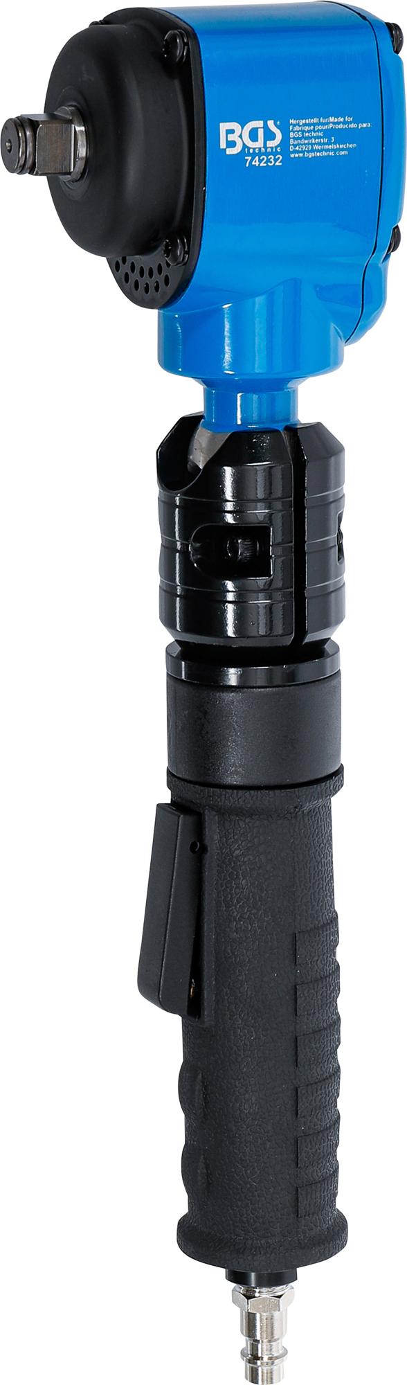 AIR IMPACT WRENCH | ANGLED | WITH ROTATABLE AND TILTABLE HEAD | 12.5 MM (1/2") | 650 NM (74232)
