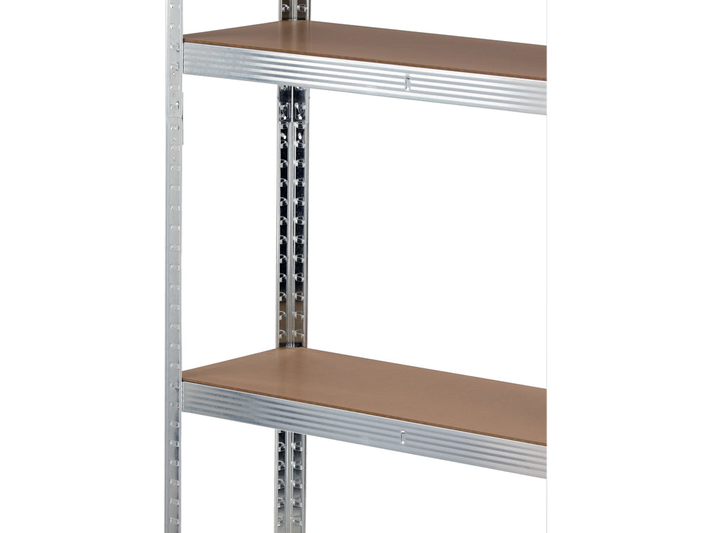 GALVANIZED STORAGE SHELF | 5 SHELVES | HDF BOARDS | 180 X 90 X 40 CM (78485)