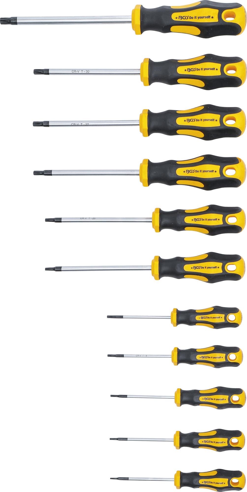 SCREWDRIVER SET | T-STAR TAMPERPROOF (FOR TORX) T6 - T40 | 11 PCS. (7845)