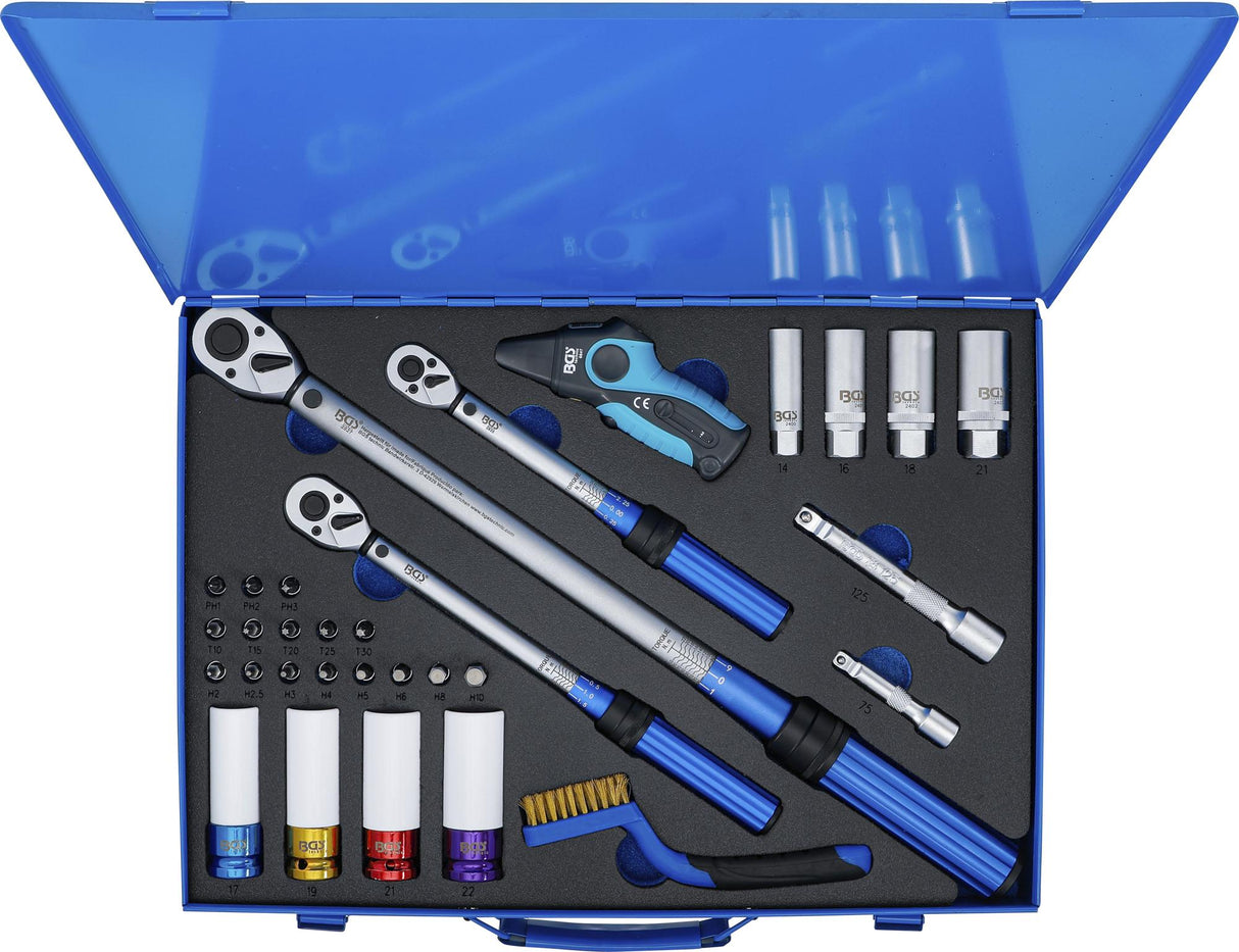 TORQUE WRENCH SET | 6.3 MM (1/4"), 10 MM (3/8"), 12.5 MM (1/2") | 31 PCS. (74305)