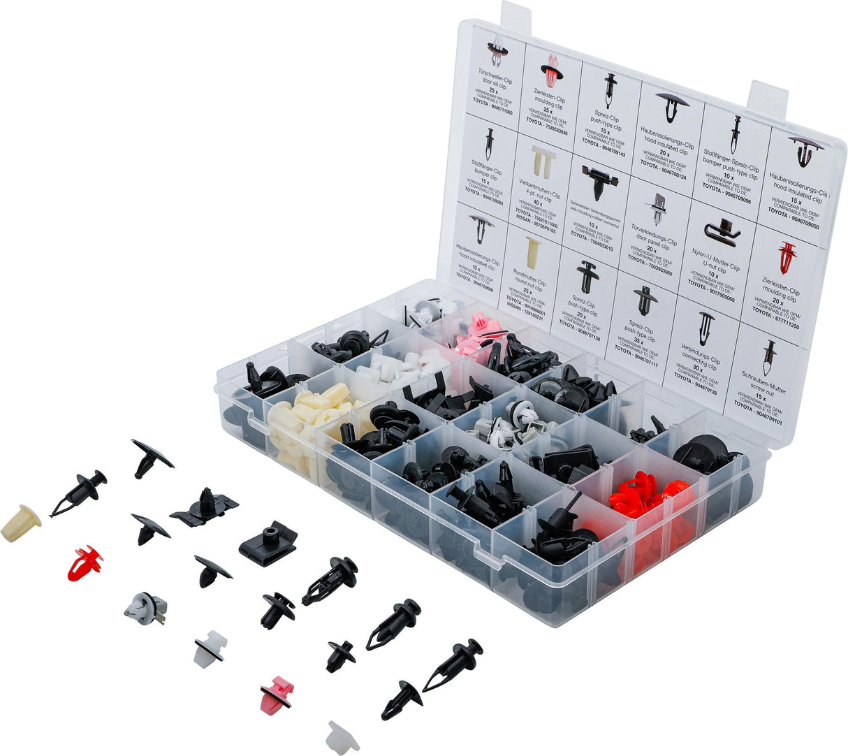 AUTOMOTIVE CLIP ASSORTMENT FOR TOYOTA, LEXUS | 360 PCS. (9047)