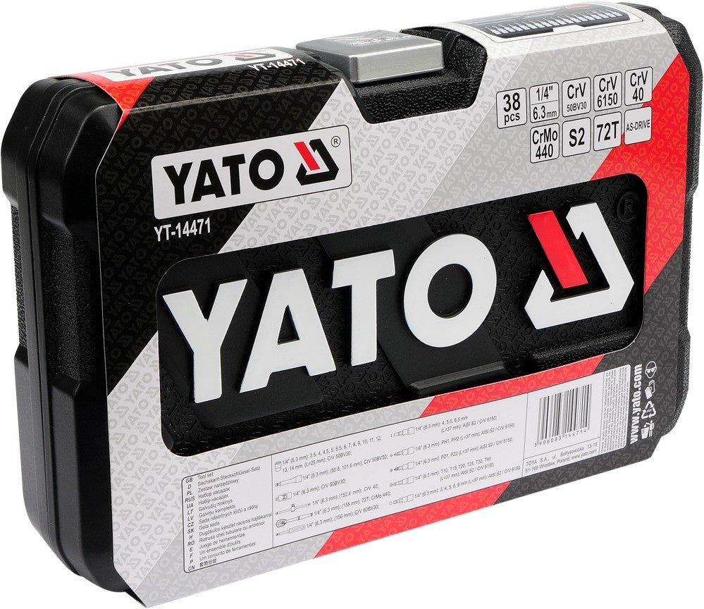 SOCKET SET 1/4" 38PCS (YT-14471)