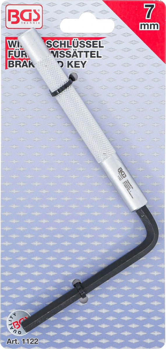 L-TYPE WRENCH FOR BRAKE CALLIPER | INTERNAL HEXAGON 7 MM (1122)