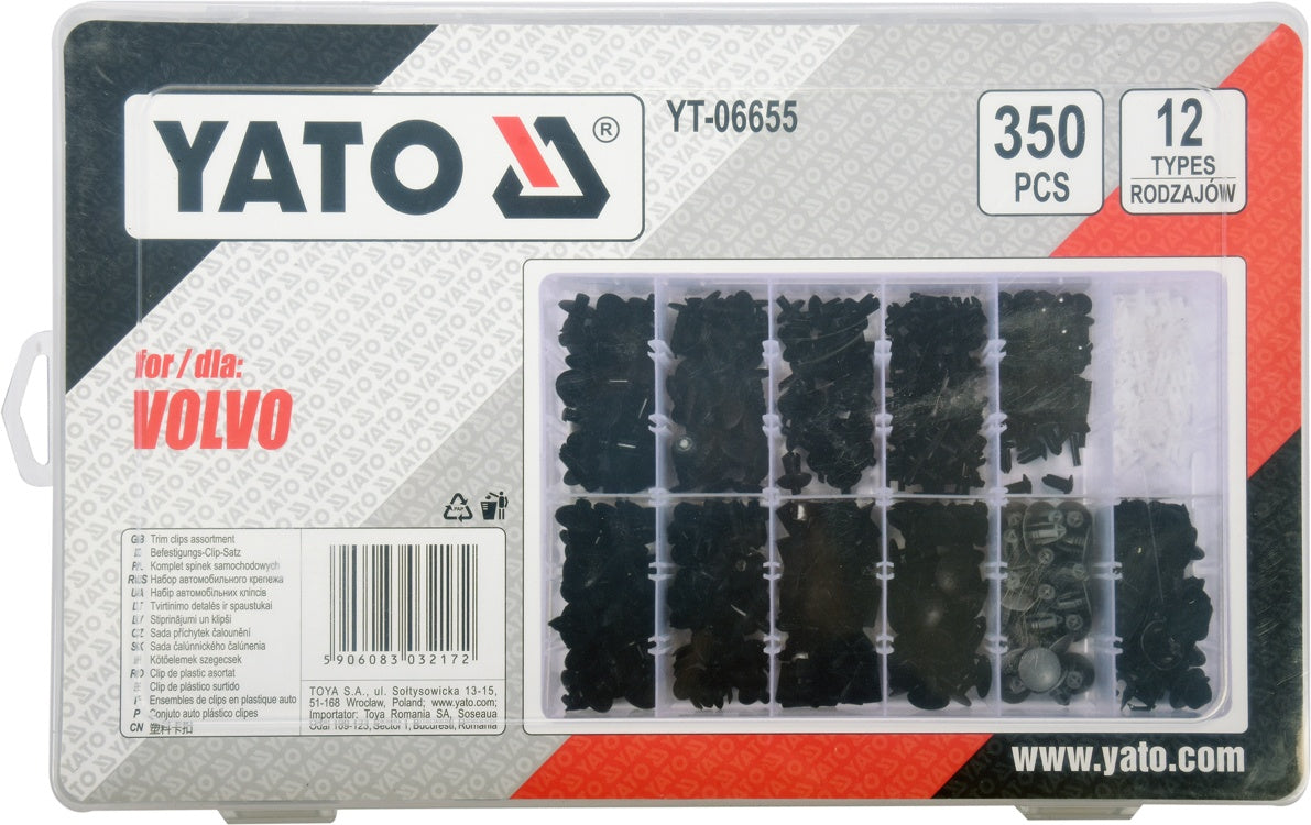 TRIM CLIPS ASSORTMENT VOLVO 350 PCS (YT-06655)