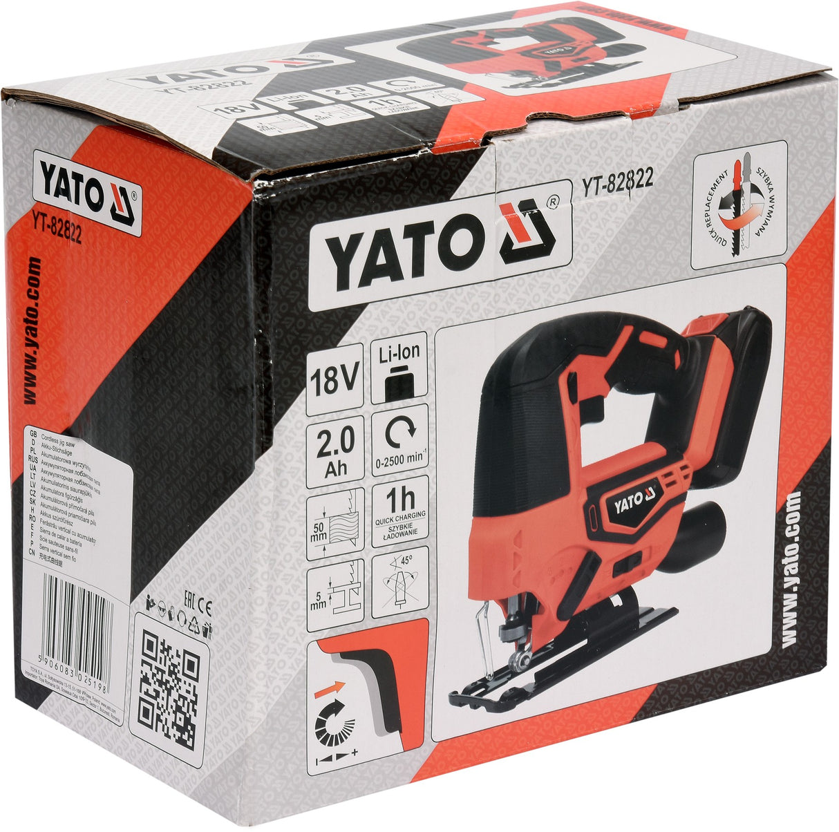 JIG SAW 18V - 2AH (YT-82822)
