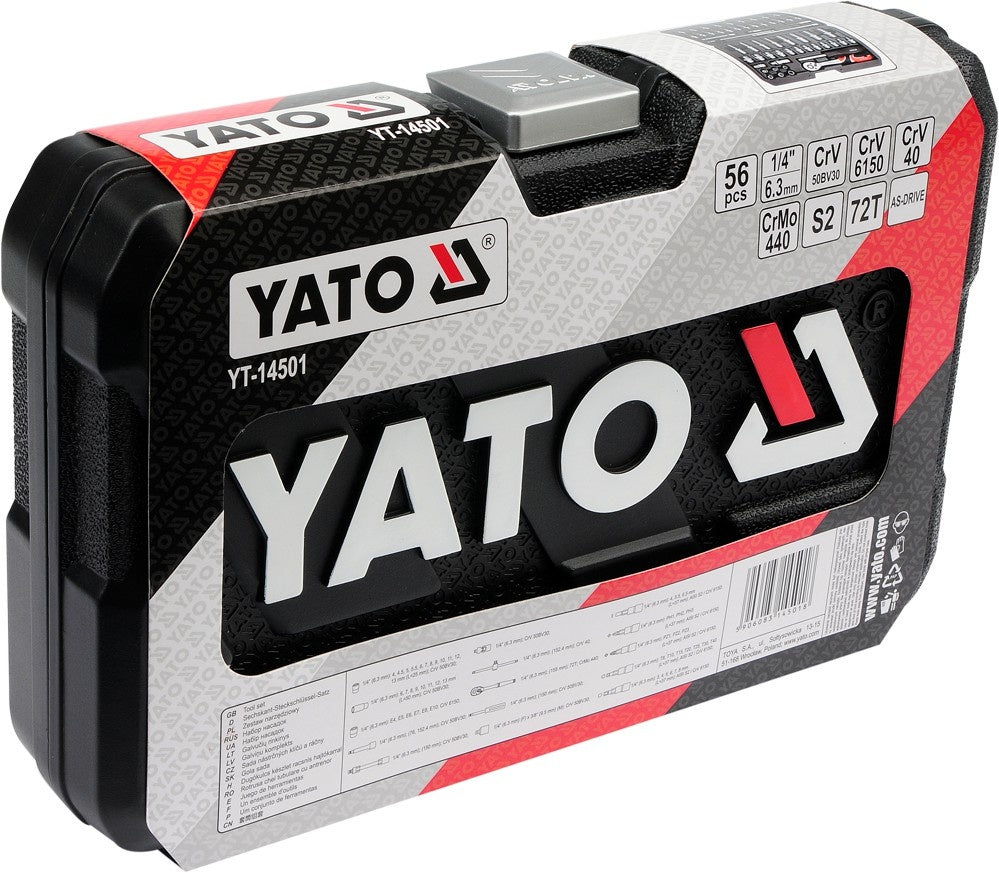 SOCKET SET 1/4" 56PCS (YT-14501)