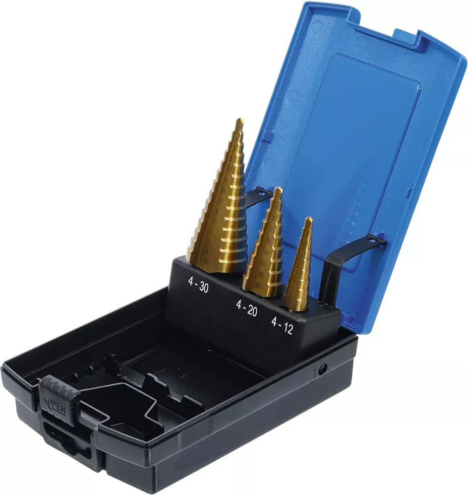STEP DRILL SET | TITANIUM-NITRIDED | Ø 4 - 30 MM | 3 PCS. (1624)