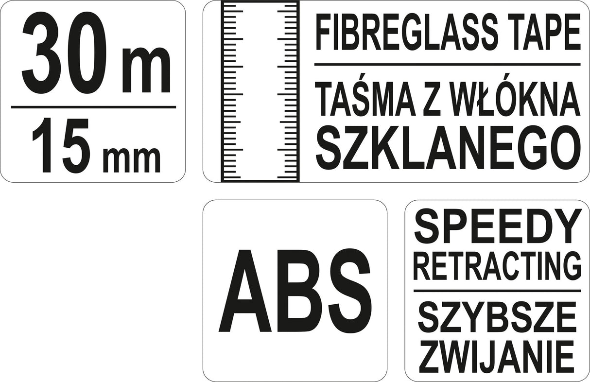 FIBREGLASS SURVEY TAPE 30 M X 15 MM (YT-71540)