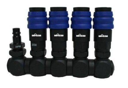 AIR DISTRIBUTOR WITH 5 ELEMENTS ROTARY, 360 DEGREES 1/4" (TSC-360)
