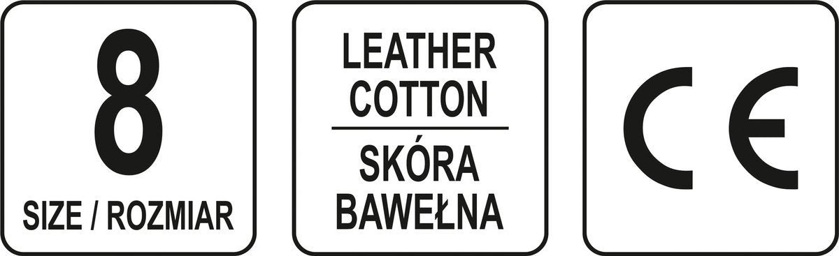 LEATHER ASSEMBLY GLOVES SIZE 8 BLACK (YT-74639)