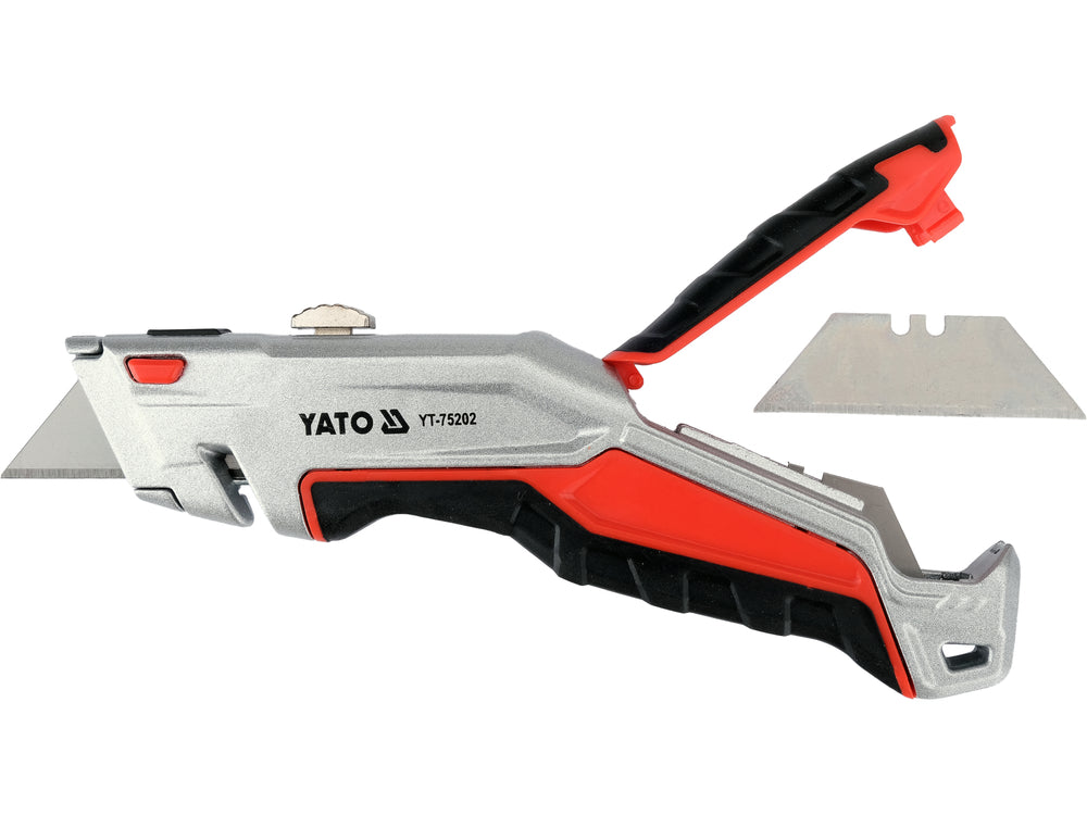 UTILITY KNIFE WITH TRAPEZOID BLADE (YT-75202)
