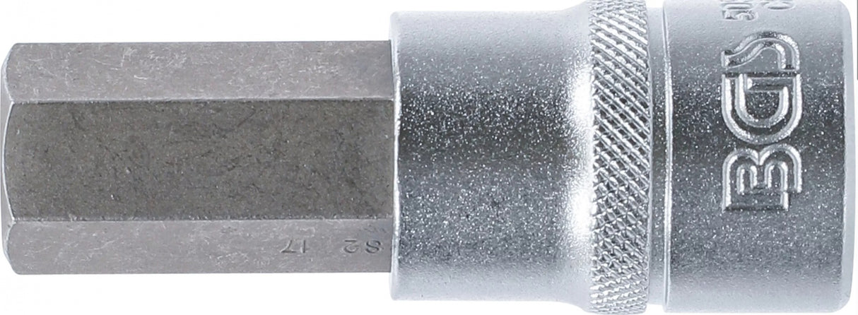 BIT SOCKET | 12.5 MM (1/2") | INTERNAL HEXAGON 17 MM (5052-17)