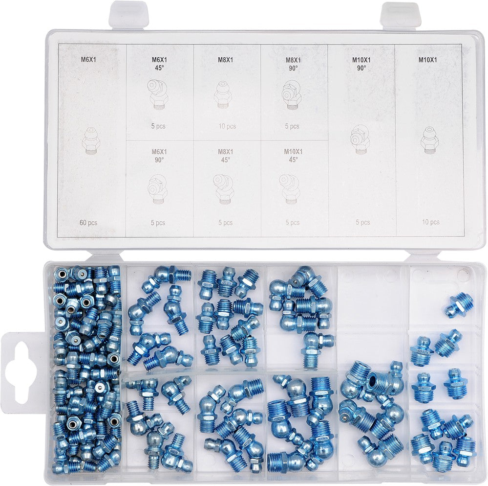 GREASE NIPPLE METRIC ASSORTMENT 110PCS (YT-06888)