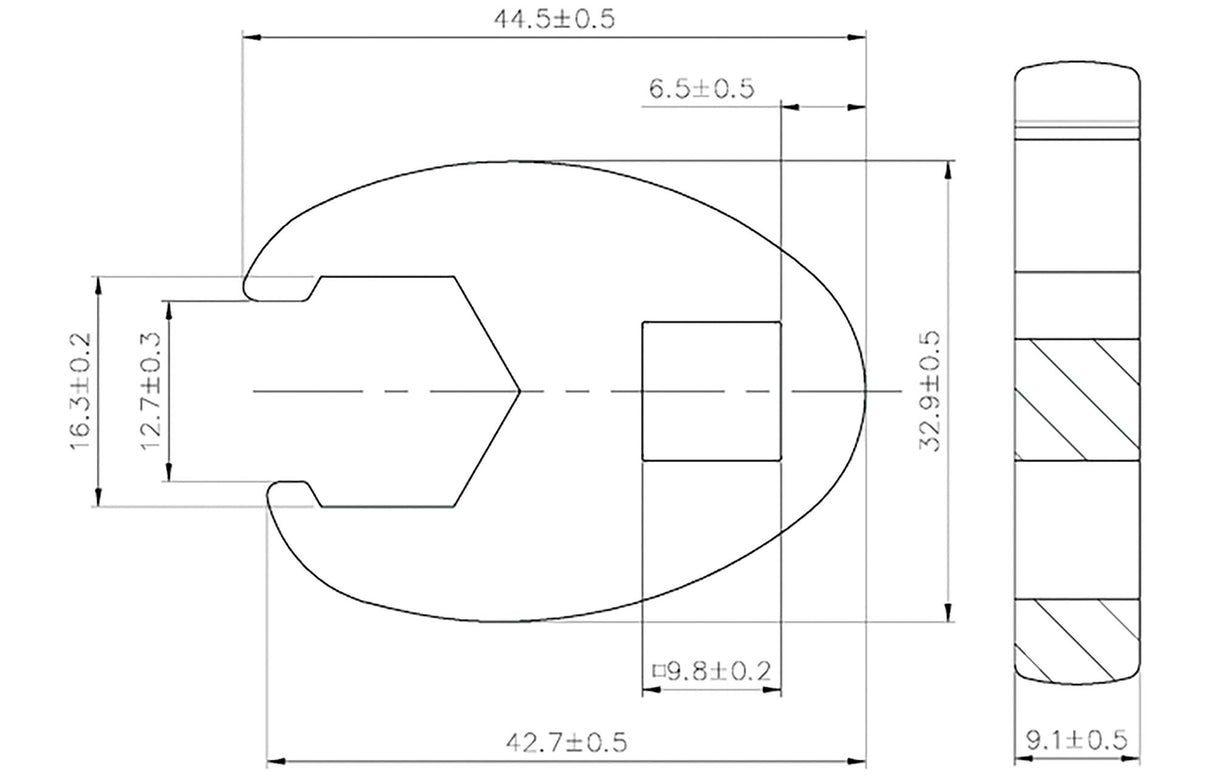CROWFOOT SPANNER | 10 MM (3/8") DRIVE | 16 MM (1756-16)
