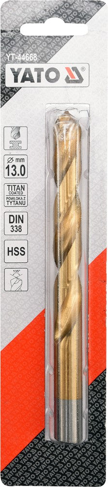 TWIST DRILL BIT HSS-TIN 13 MM (YT-44668)