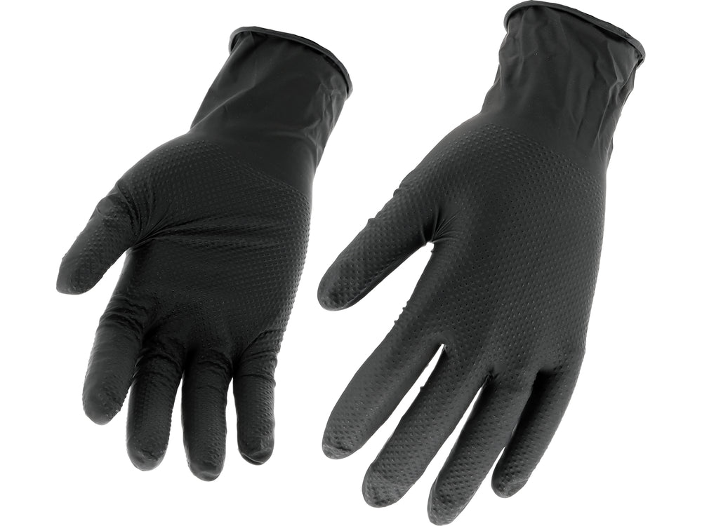 DISPOSABLE NITRILE DIAMOND TEXTURE GLOVES 50PCS SIZE: 2XL (11) (YT-74744)