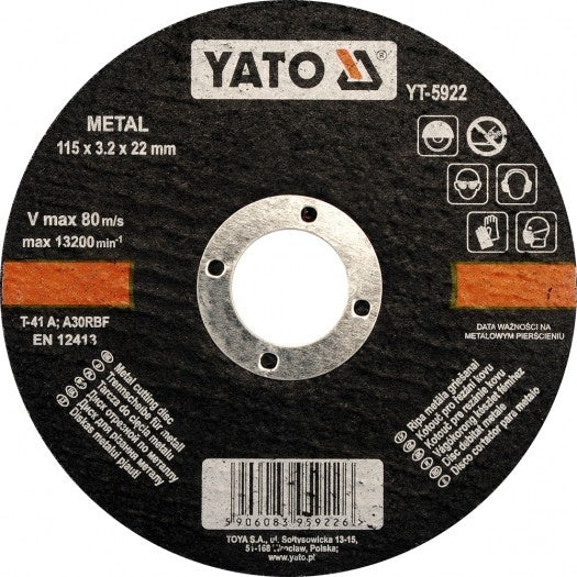 METAL CUTTING DISC 125X1.2X22MM (YT-5923)