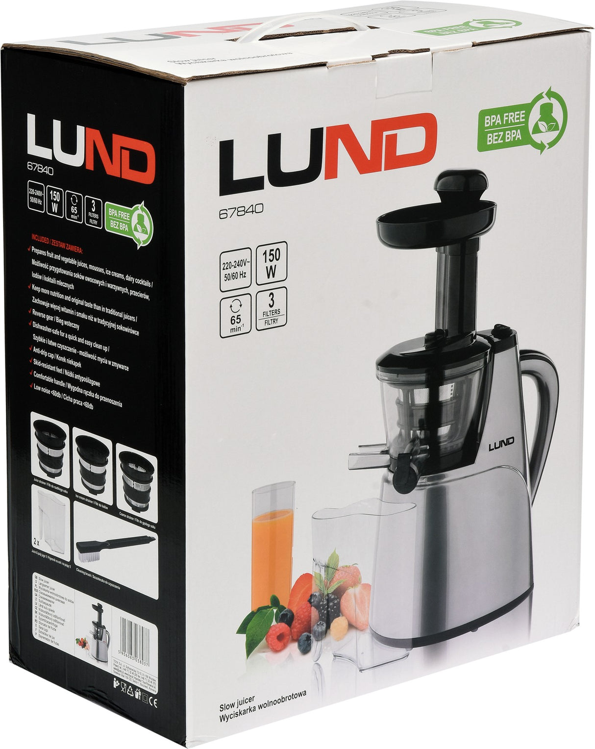 SLOW JUICER 150W SILVER (67840)