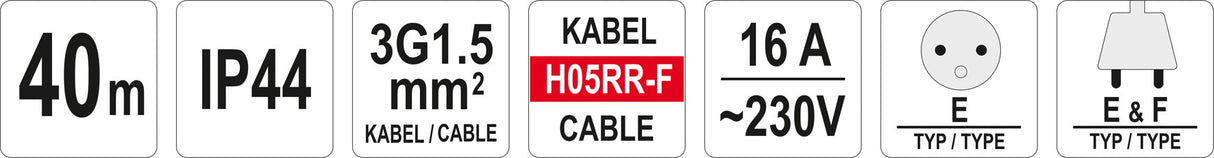 CABLE REEL 40M (YT-81054)
