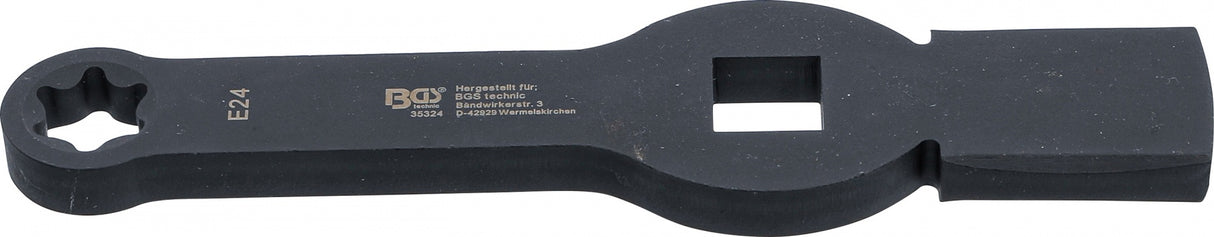 SLOGGING RING SPANNER | E-TYPE (FOR TORX) | WITH 2 STRIKING FACES | E24 (35324)