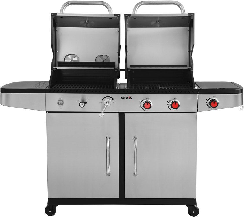 BBQ GRILL OTAKE 2IN1 GAS AND CHARCOAL S/S 8,2KW (YG-20030)