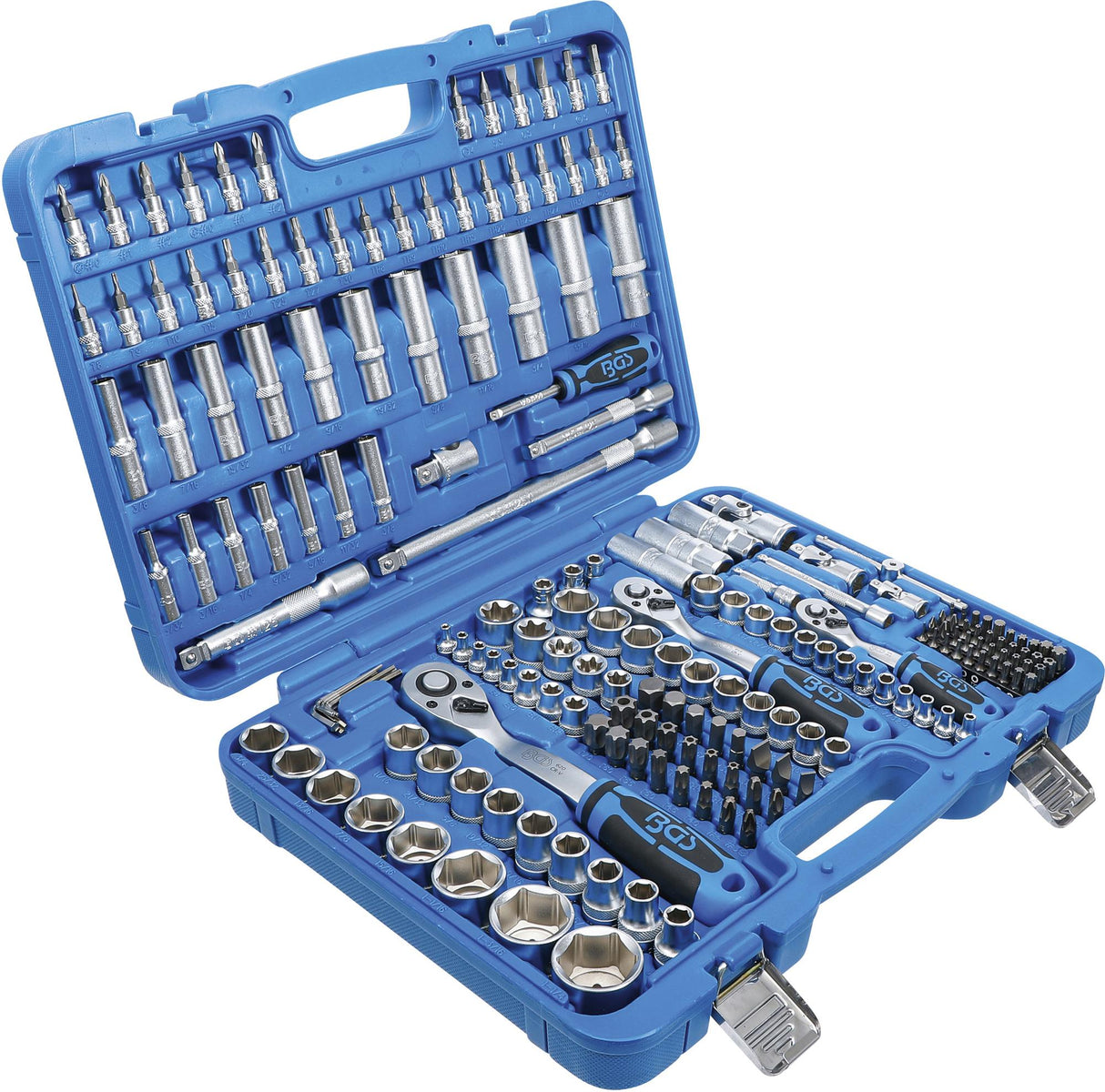 SOCKET SET HEXAGON | 6.3 MM (1/4") / 10 MM (3/8") / 12.5 MM (1/2")| INCH SIZES | 192 PCS. (2245)