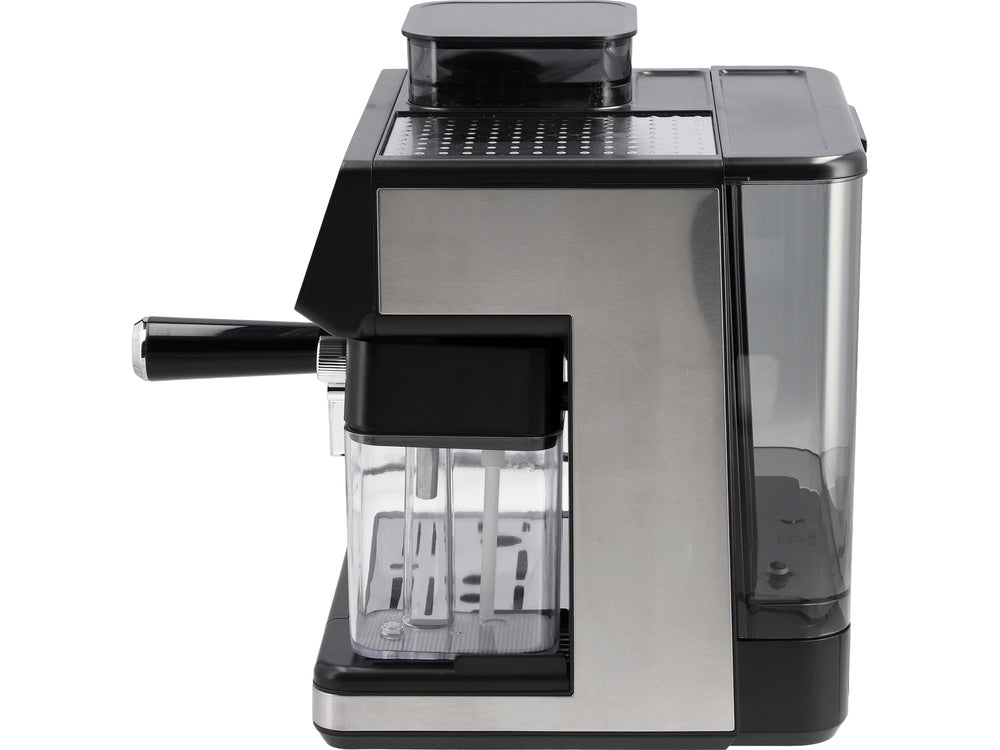 PRESSURE COFFEE MAKER WITH MILK FROTHER AND GRINDER 1350W (68501)