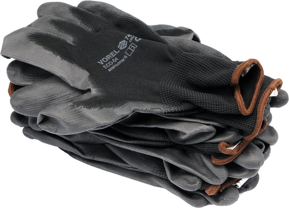 WORKING GLOVES, BLACK 10" (12 PAIRS) (74078)