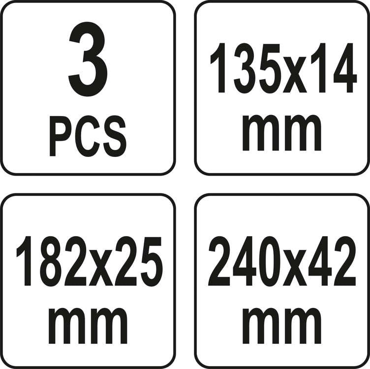 PRY BAR, SCRAPER SET 3 PCS (YT-52863)