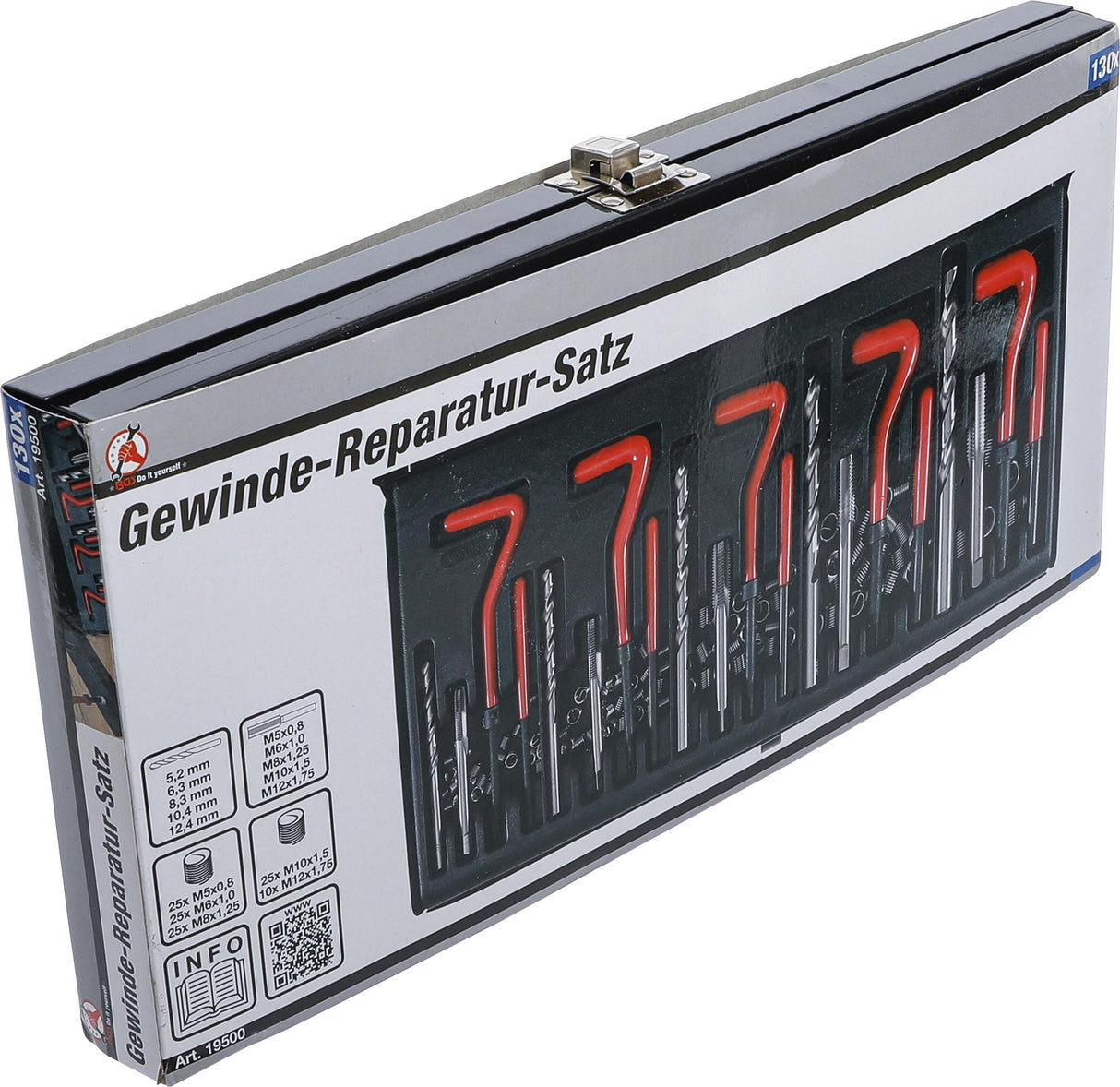 THREAD REPAIR KIT | M5 - M12 | 130 PCS. (19500)