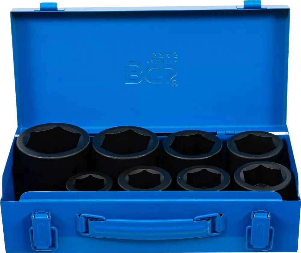 IMPACT SOCKET SET, HEXAGON | 25 MM (1") DRIVE | 27 - 50 MM | 8 PCS. (5245)