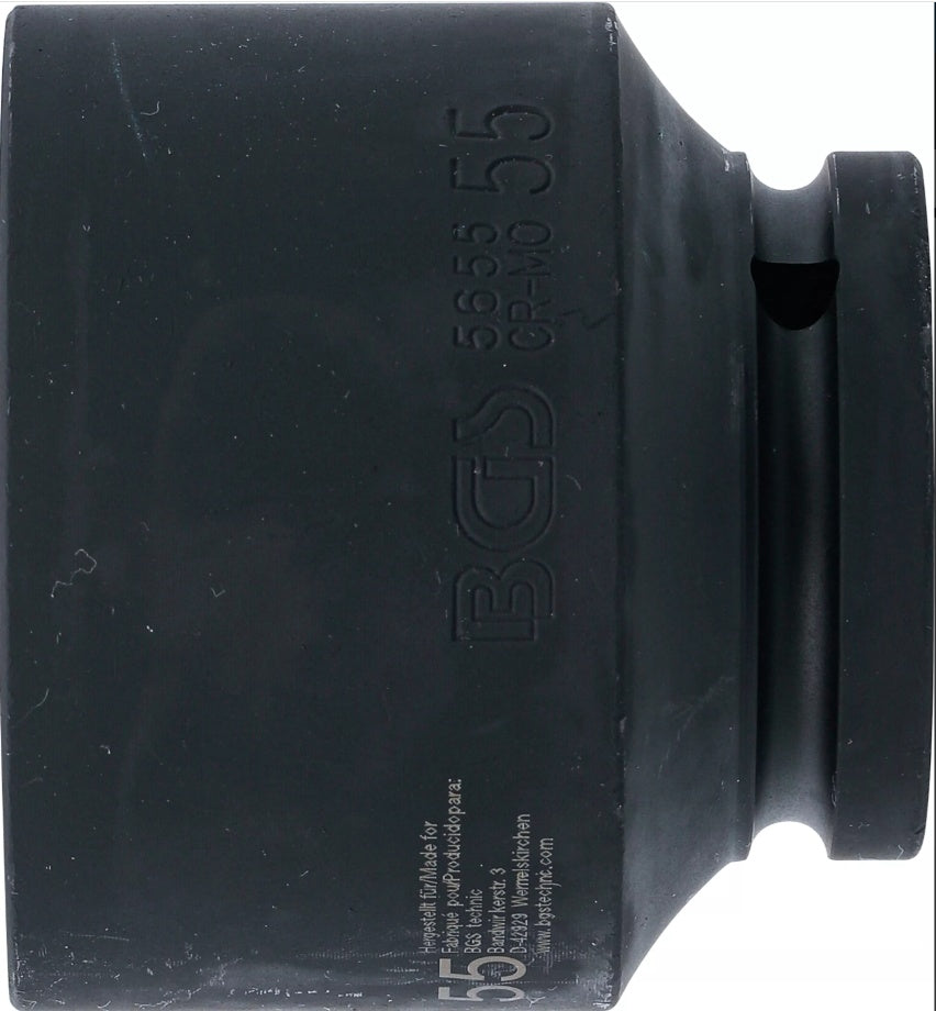 IMPACT SOCKET, HEXAGON | 20 MM (3/4") DRIVE | 55 MM (5655)