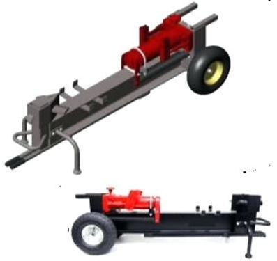 MOBILE LOG SPLITTER WITH INFLATABLE WHEELS | HYDRAULIC | 10 T (LS08)