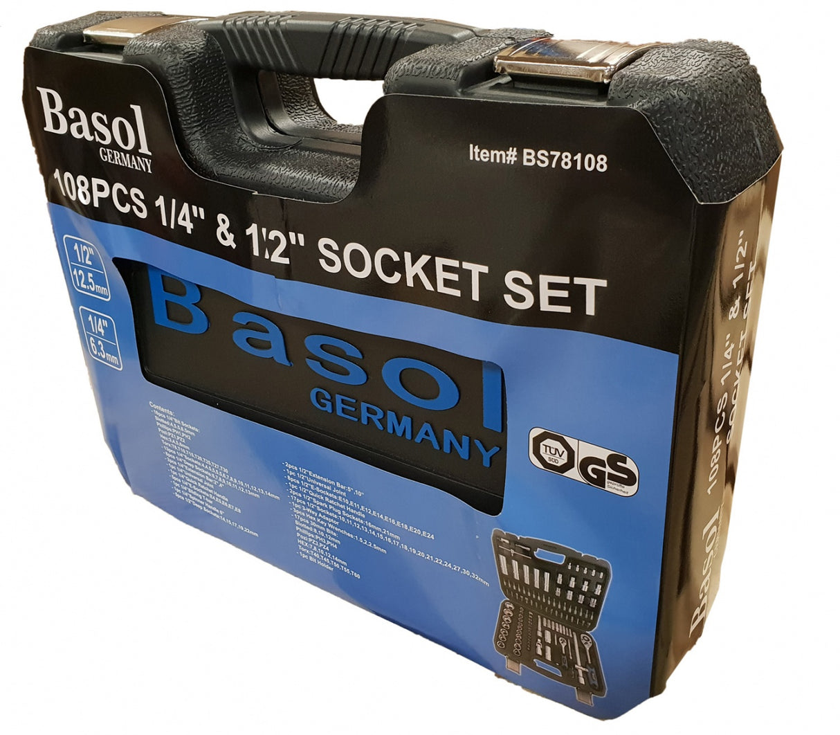 TOOL SET | 6.3 MM (1/4") + 12.5 MM (1/2") | 108 PCS. (BS78108)