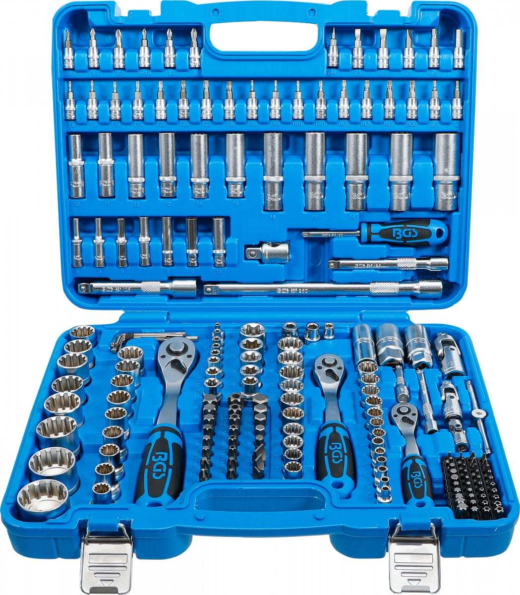 SOCKET SET GEAR LOCK | 6.3 MM (1/4") DRIVE / 10 MM (3/8") / 12.5 MM (1/2") | 192 PCS. (2247)