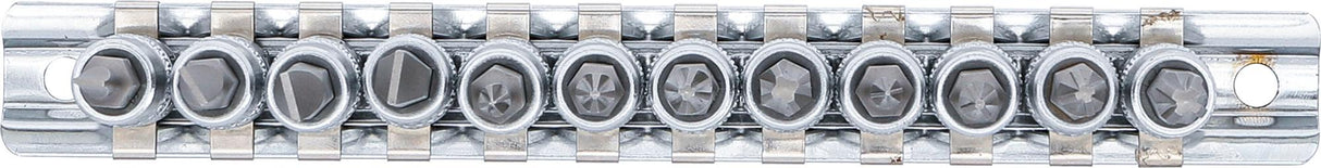 BIT SOCKET SET | 6.3 MM (1/4") DRIVE | SLOT SL, CROSS SLOT PH, CROSS SLOT PZ | 12 PCS. (2163)