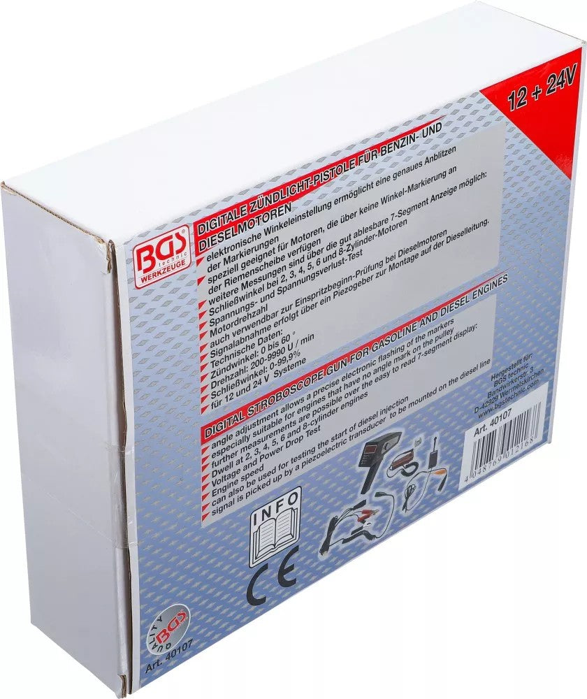 DIGITAL STROBOSCOPIC GUN | FOR GASOLINE AND DIESEL ENGINES (40107)