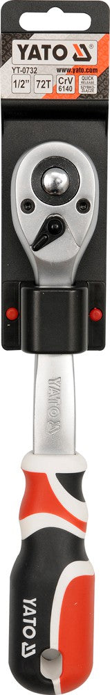 CURVED QUICK RELEASE RATCHET HANDLE 1/2 (YT-0732)